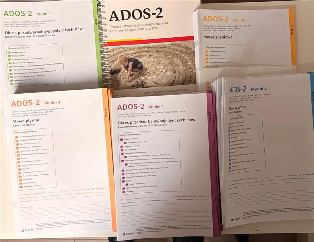 Zestaw ADOS-2: podręcznik i protokoły modułów T, 1, 2, 3 i 4
